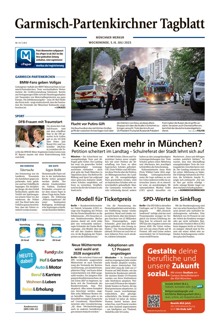 Garmisch-Partenkirchner Tagblatt vom Samstag, 05.07.2025