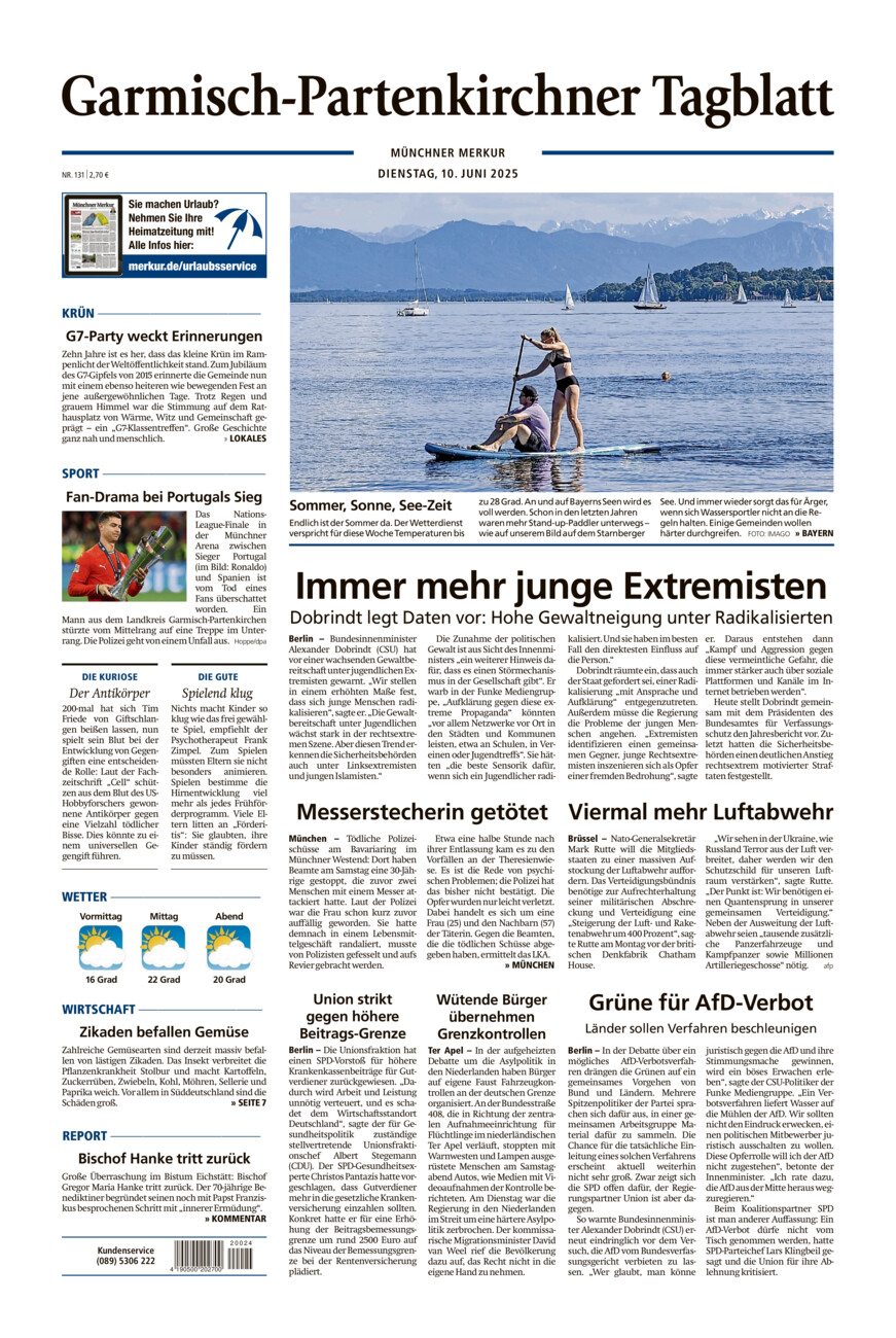 Garmisch-Partenkirchner Tagblatt vom Dienstag, 10.06.2025
