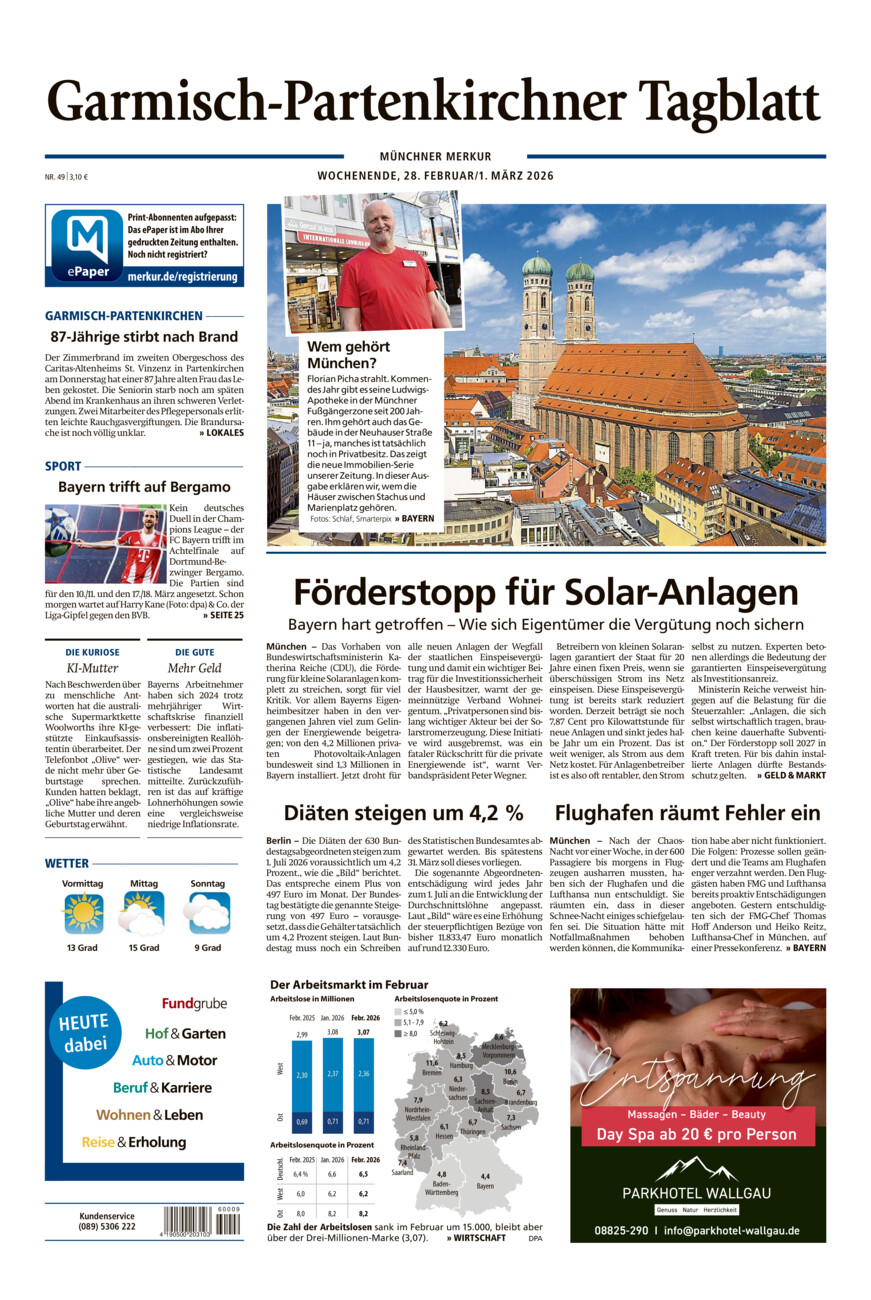 Garmisch-Partenkirchner Tagblatt vom Samstag, 28.02.2026