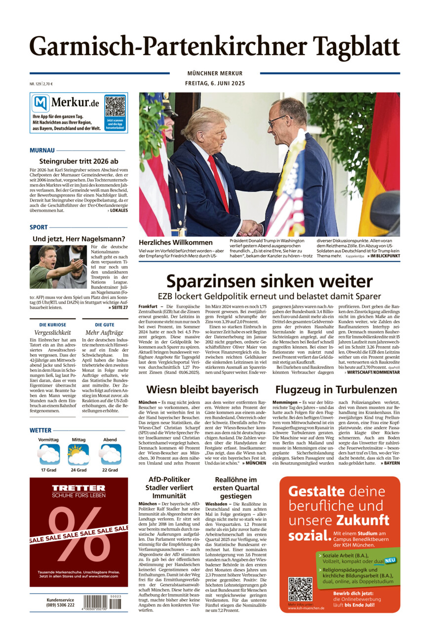 Garmisch-Partenkirchner Tagblatt vom Freitag, 06.06.2025