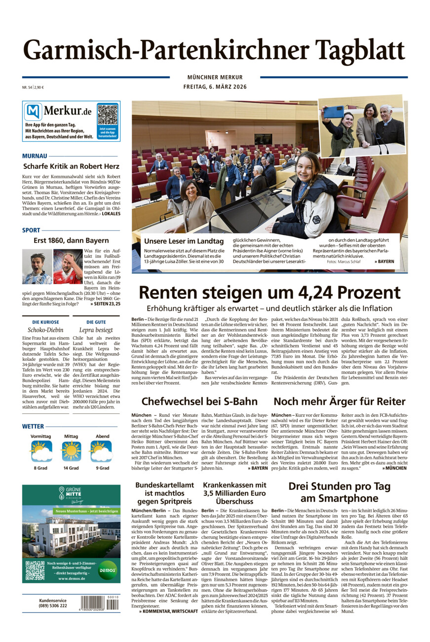 Garmisch-Partenkirchner Tagblatt vom Freitag, 06.03.2026
