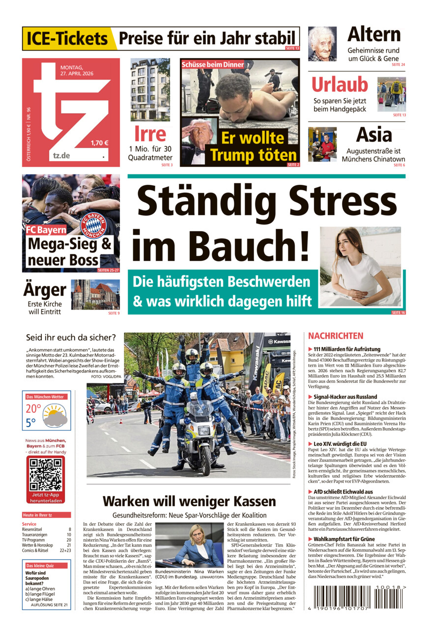 tz vom Montag, 27.04.2026