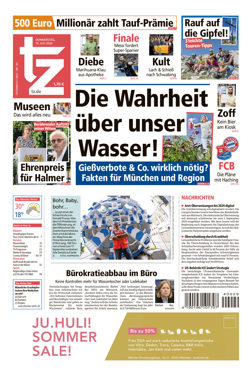 tz vom Donnerstag, 16.07.2026