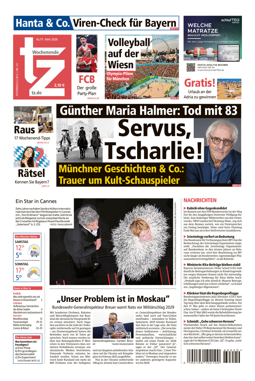 tz vom Samstag, 16.05.2026