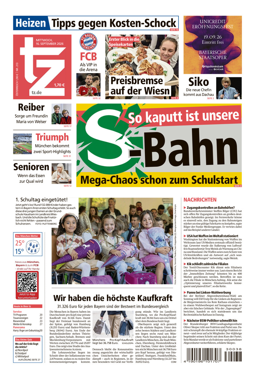 tz vom Mittwoch, 16.09.2026