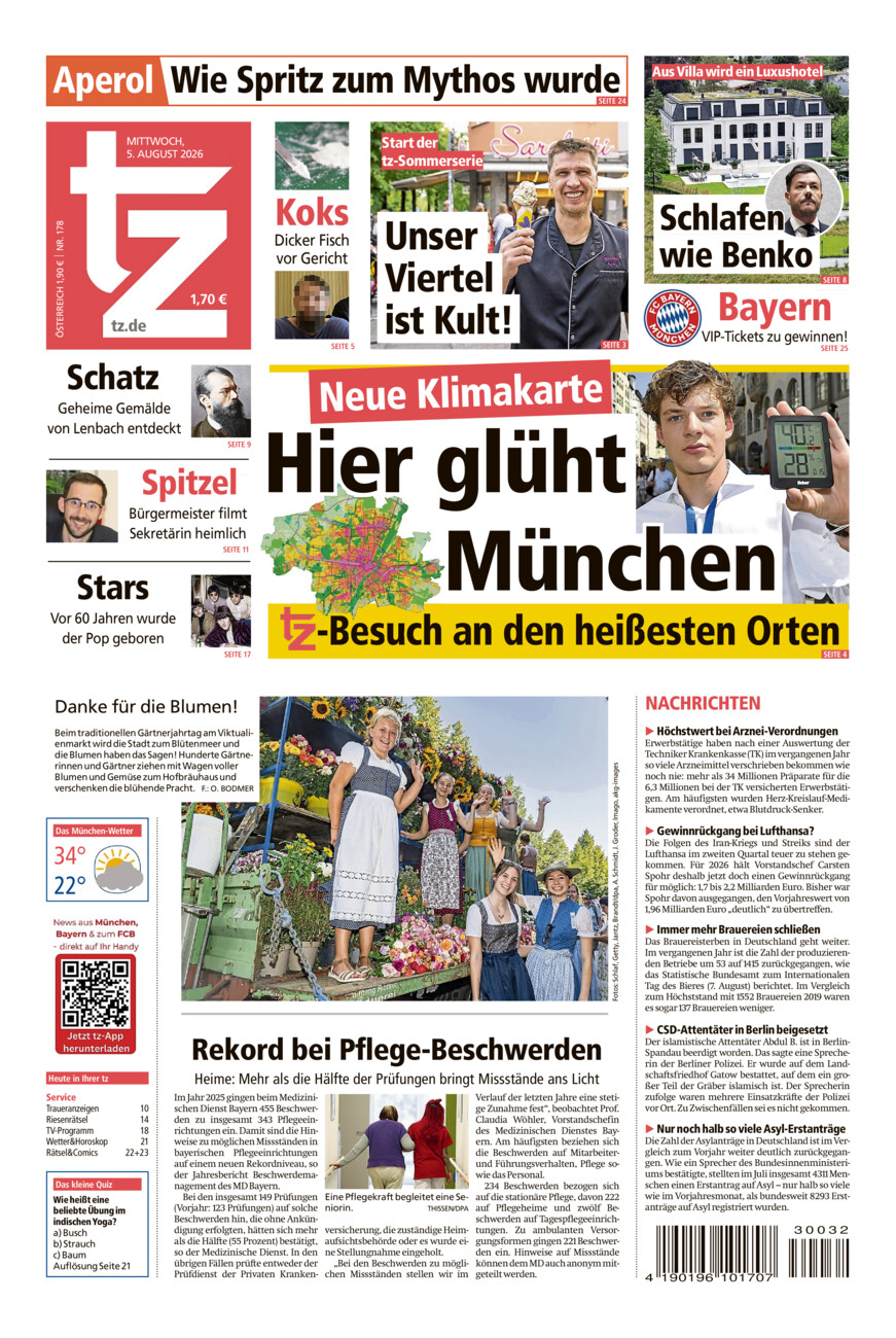 tz vom Mittwoch, 05.08.2026