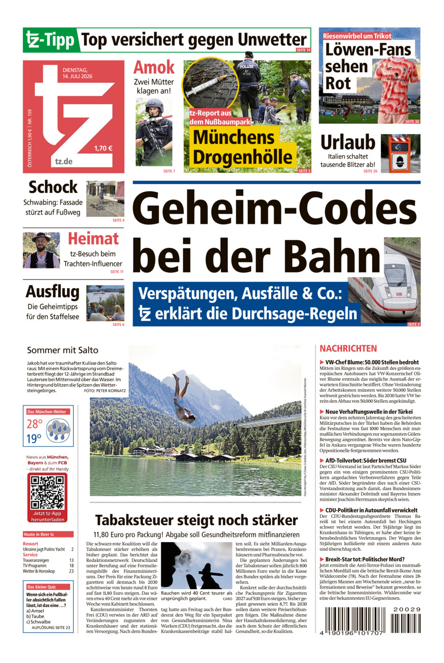tz vom Dienstag, 14.07.2026