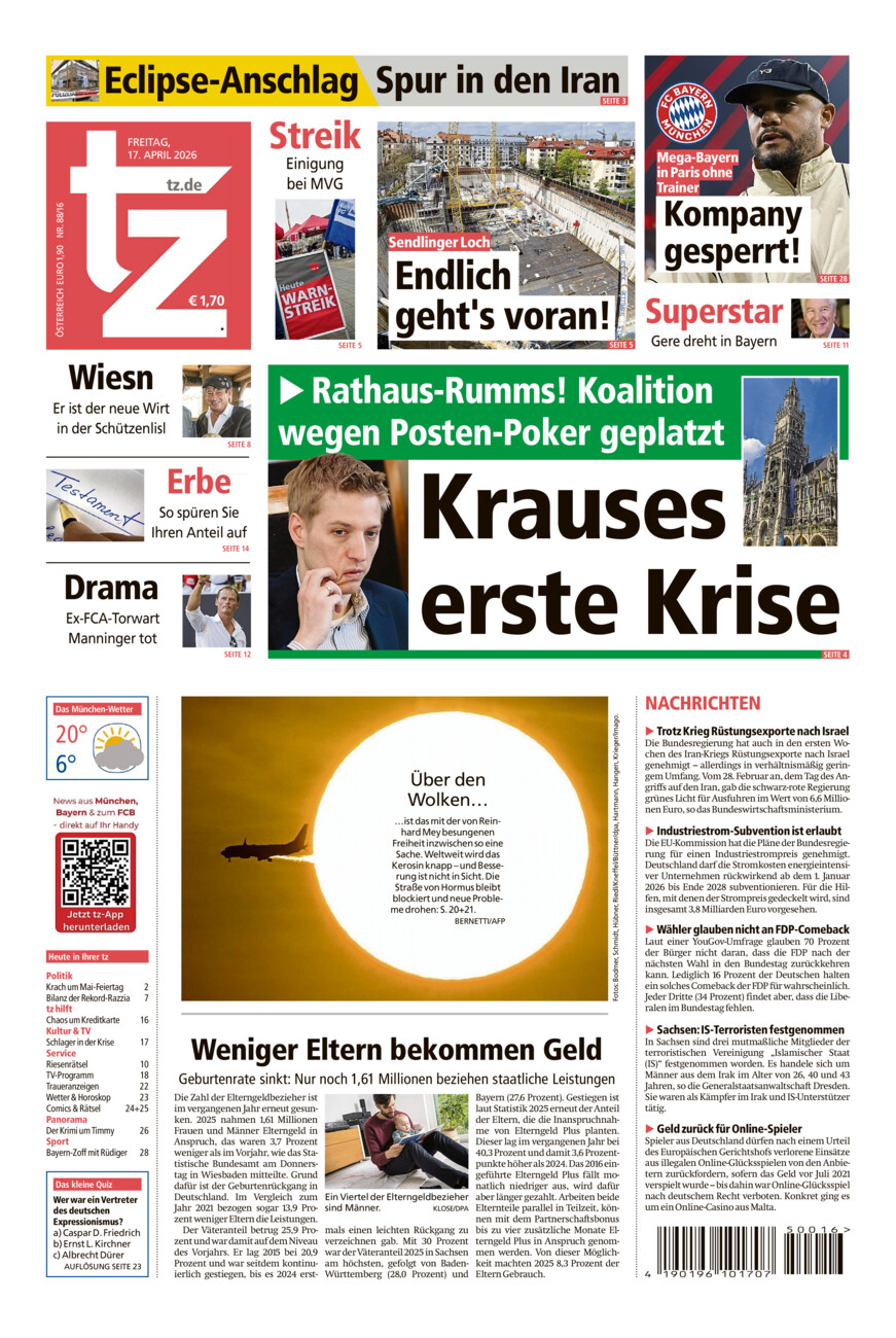 tz vom Freitag, 17.04.2026