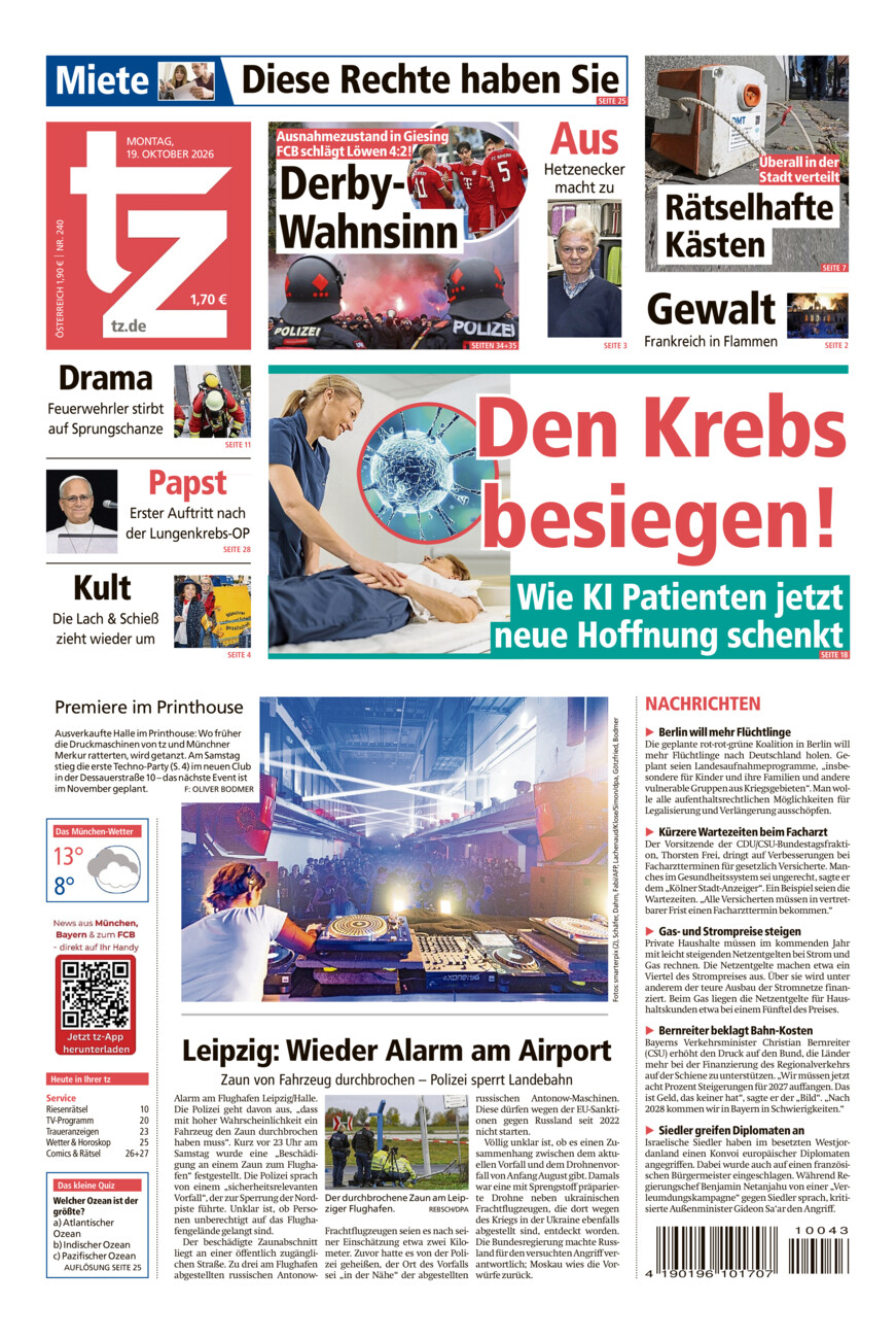 tz vom Montag, 19.10.2026