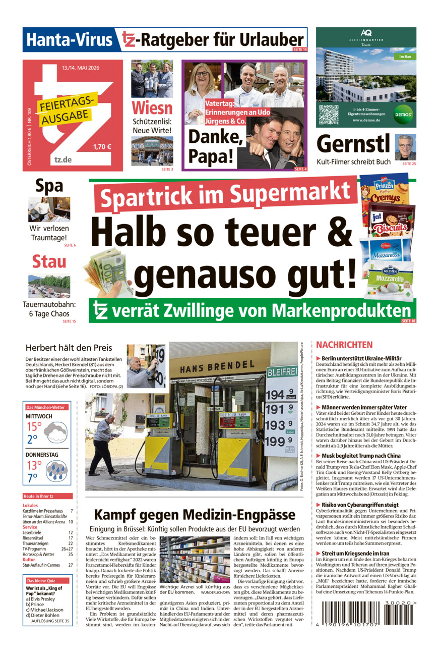 tz vom Mittwoch, 13.05.2026