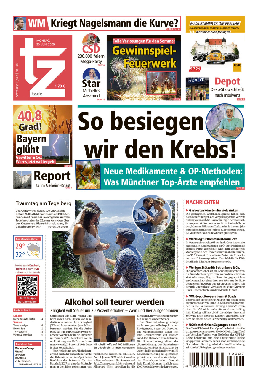 tz vom Montag, 29.06.2026