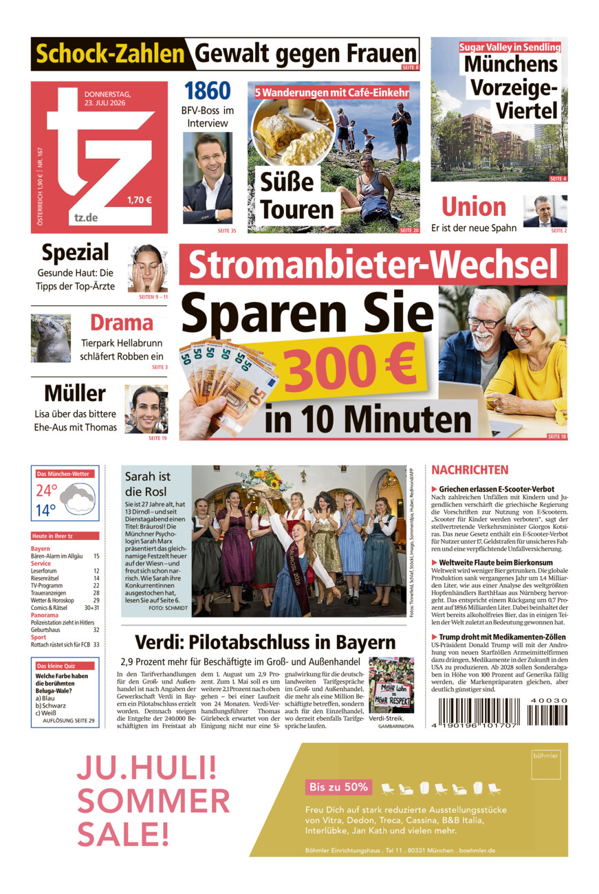 tz vom Donnerstag, 23.07.2026