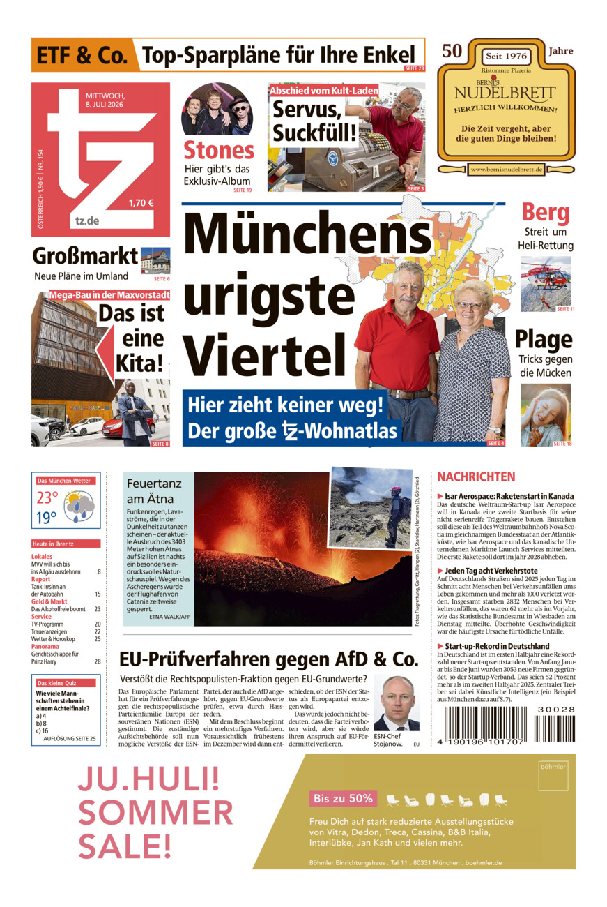 tz vom Mittwoch, 08.07.2026