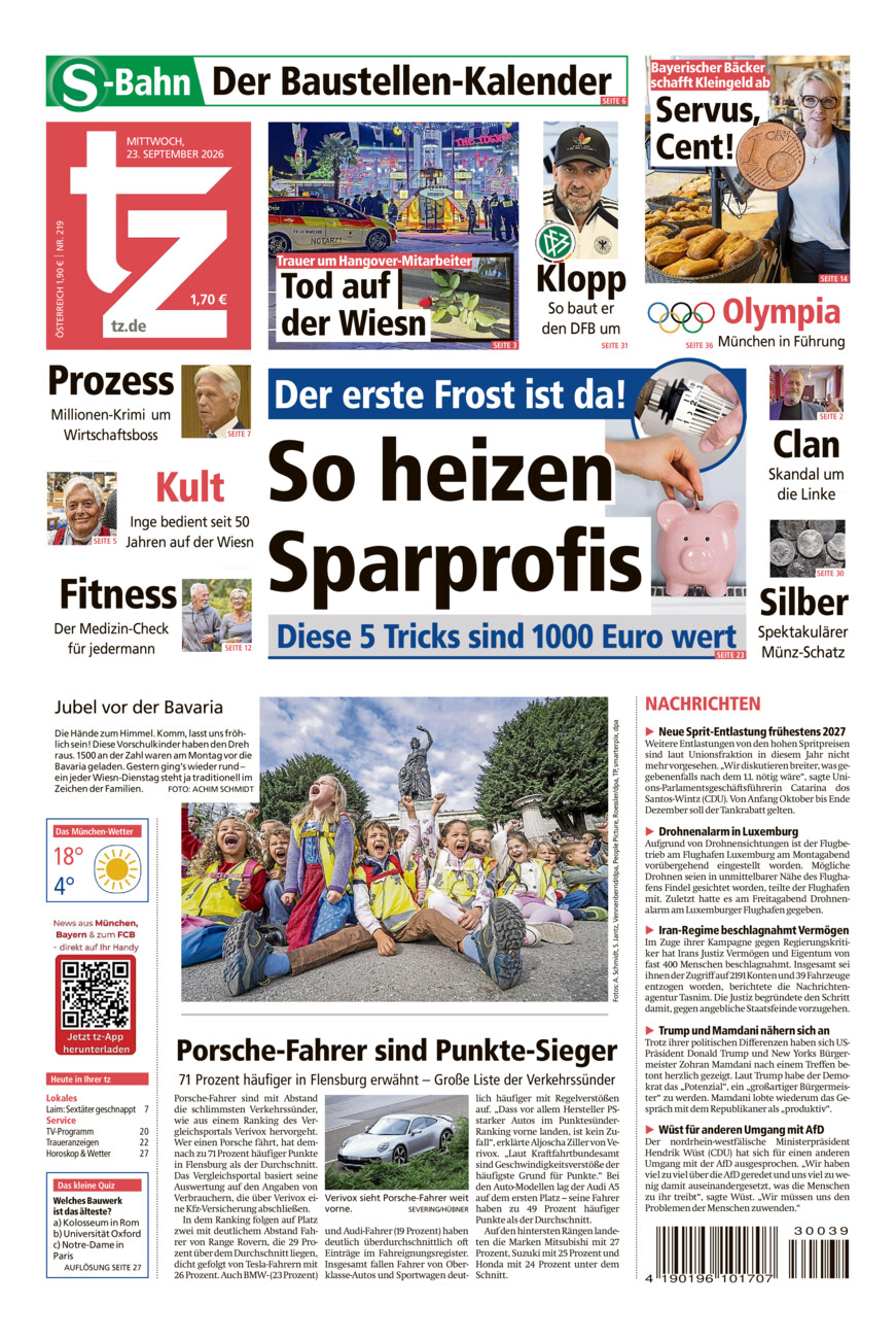 tz vom Mittwoch, 23.09.2026