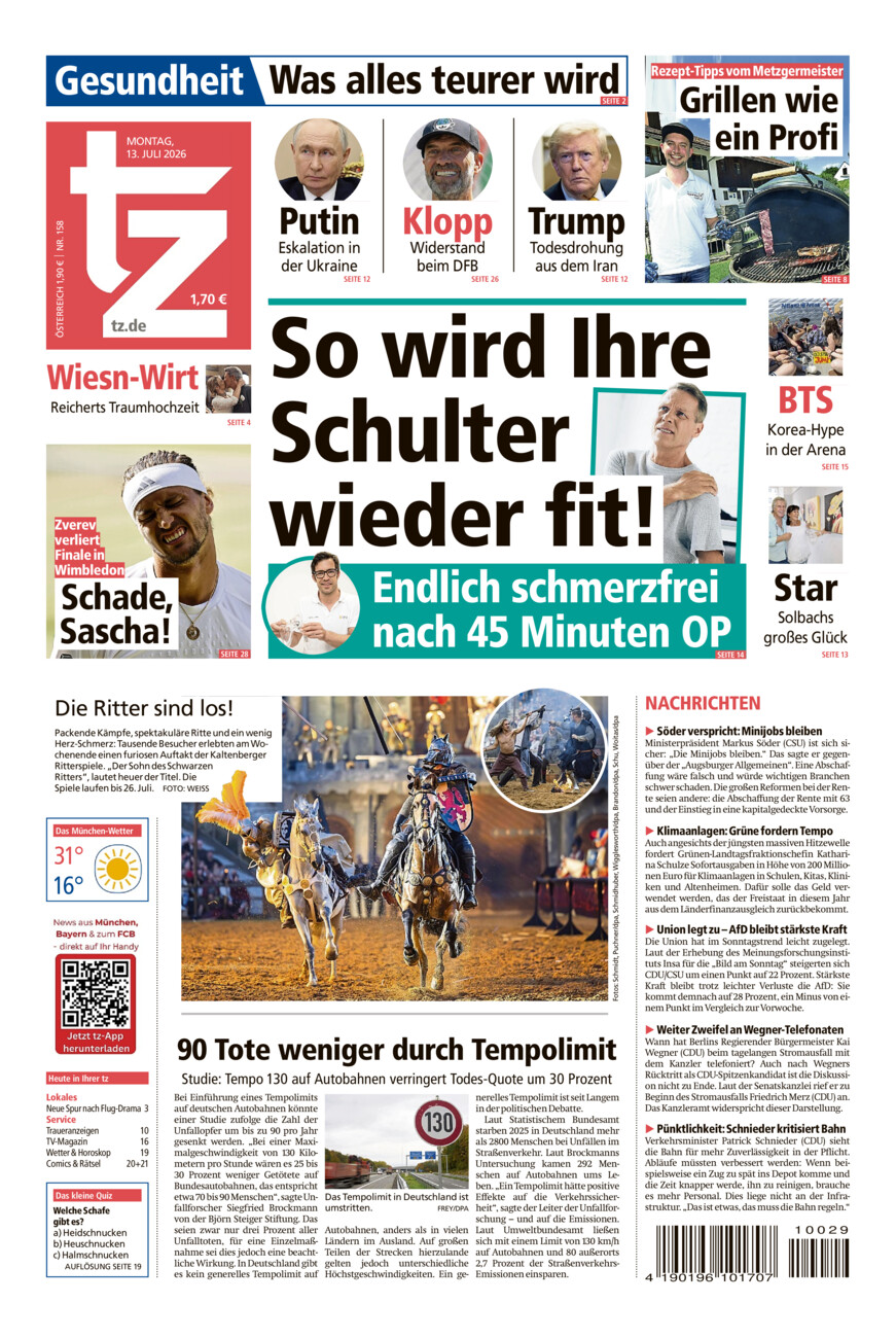 tz vom Montag, 13.07.2026