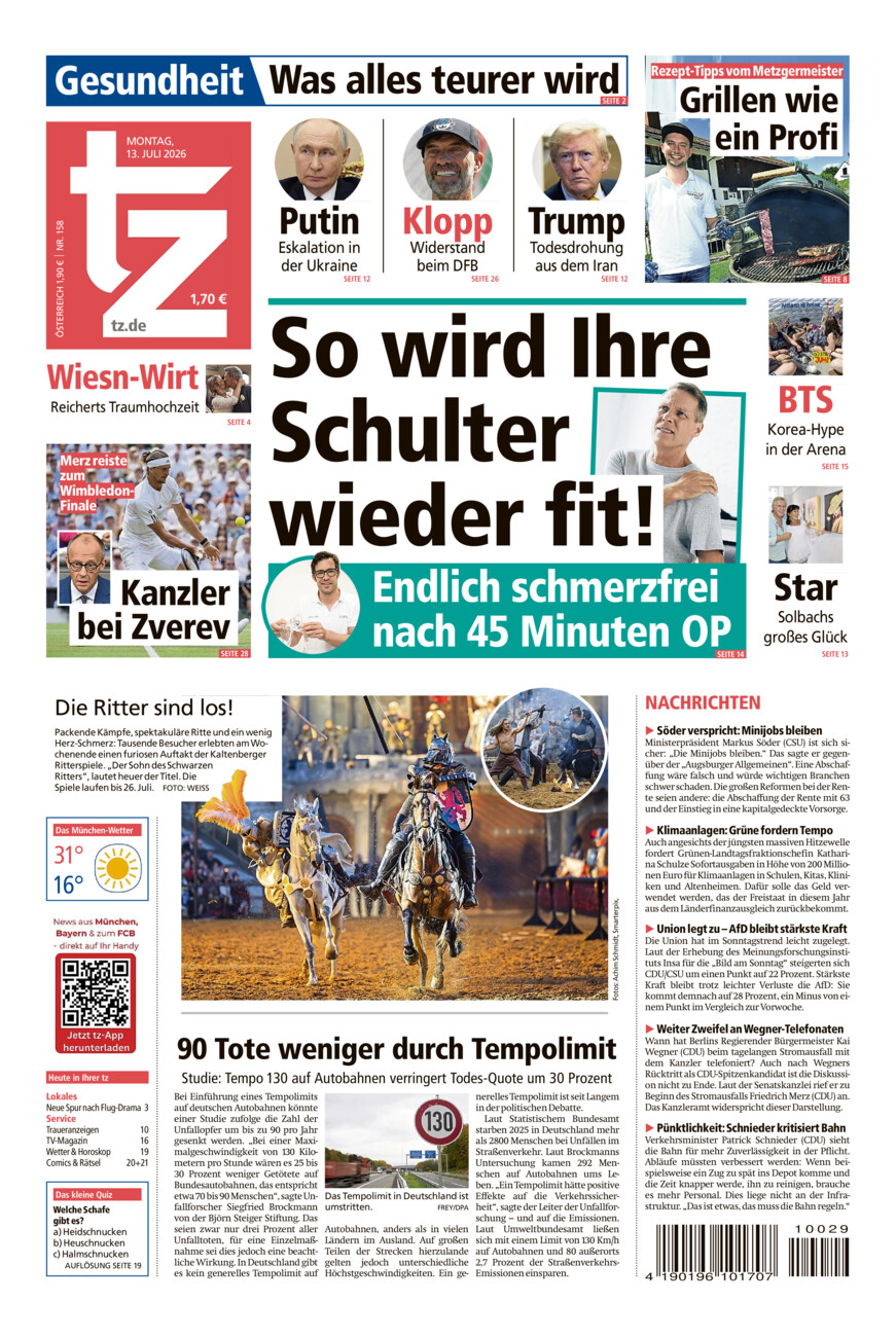 tz vom Montag, 13.07.2026