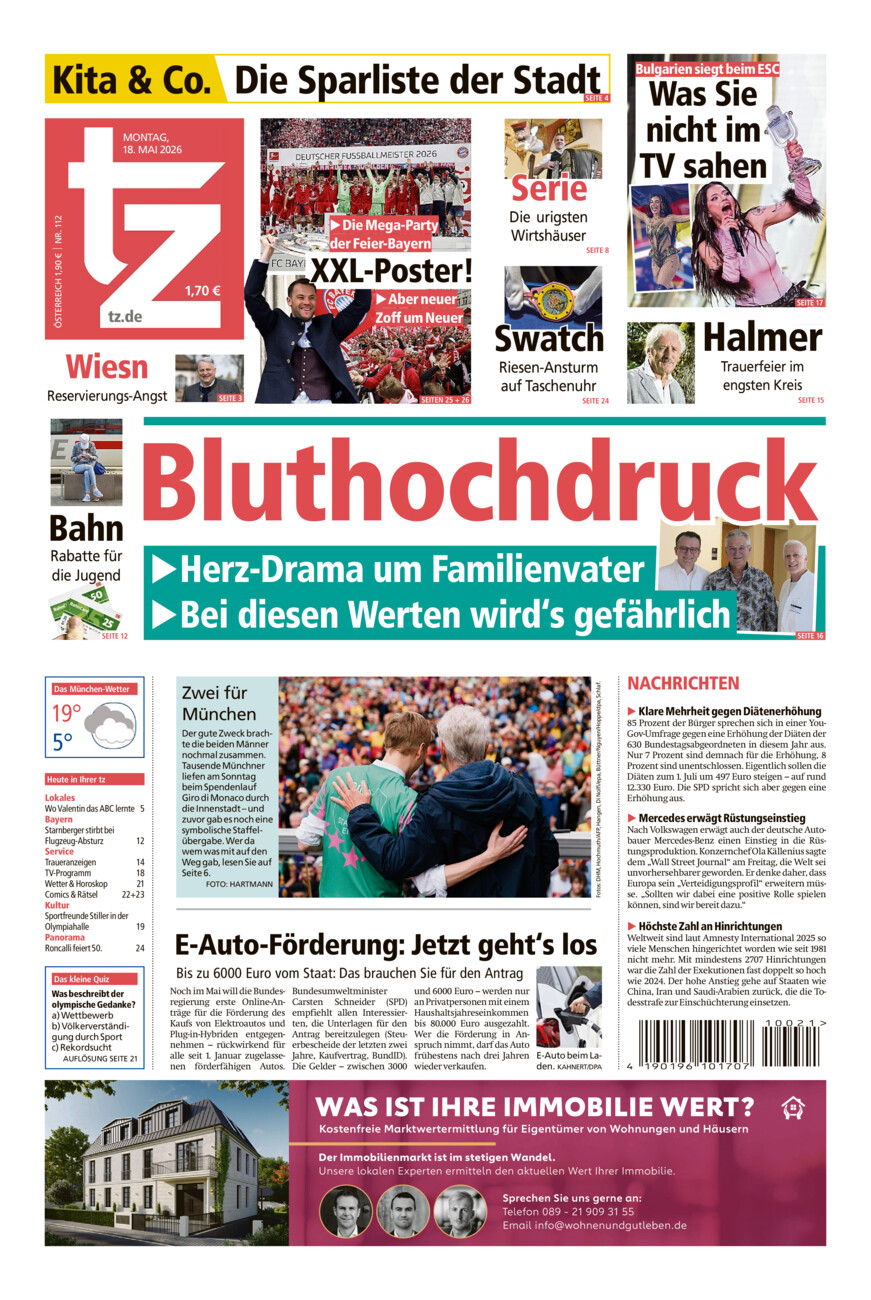 tz vom Montag, 18.05.2026