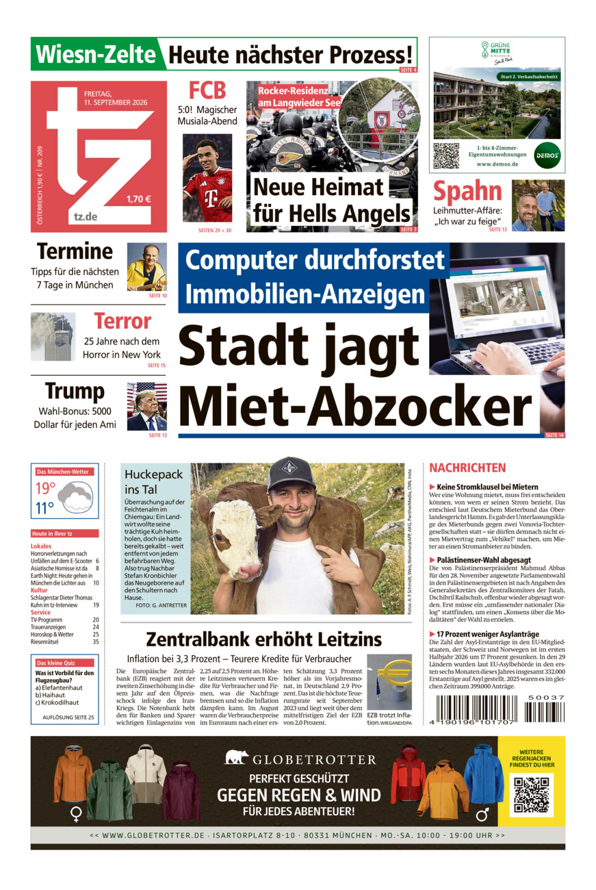tz vom Freitag, 11.09.2026