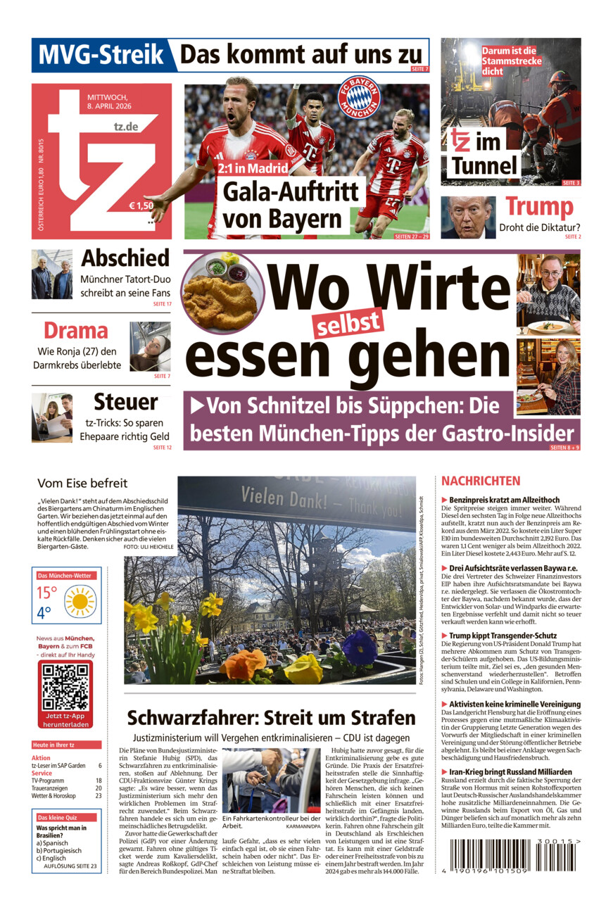 tz vom Mittwoch, 08.04.2026