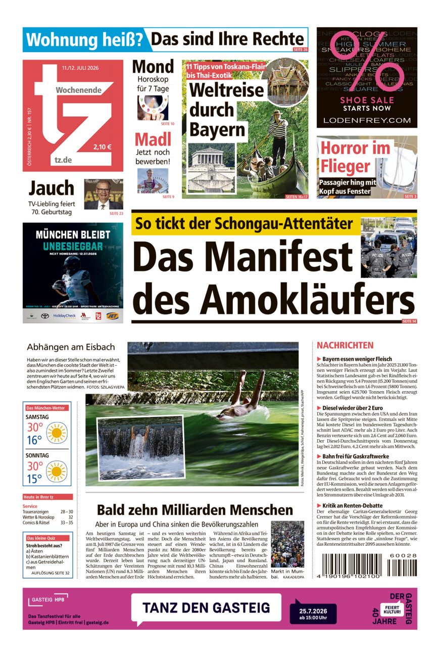 tz vom Samstag, 11.07.2026