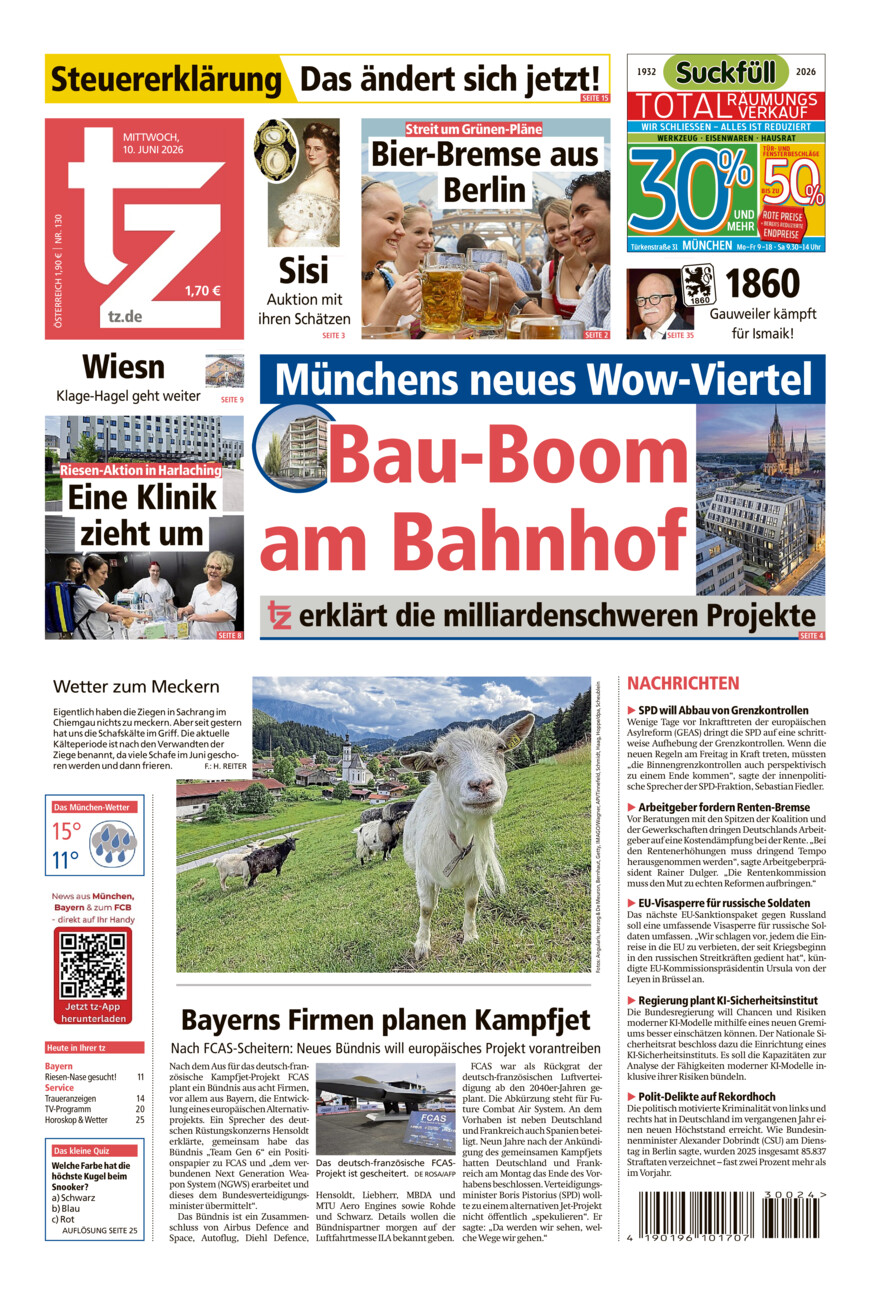 tz vom Mittwoch, 10.06.2026