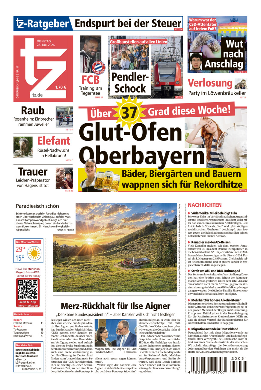 tz vom Dienstag, 28.07.2026