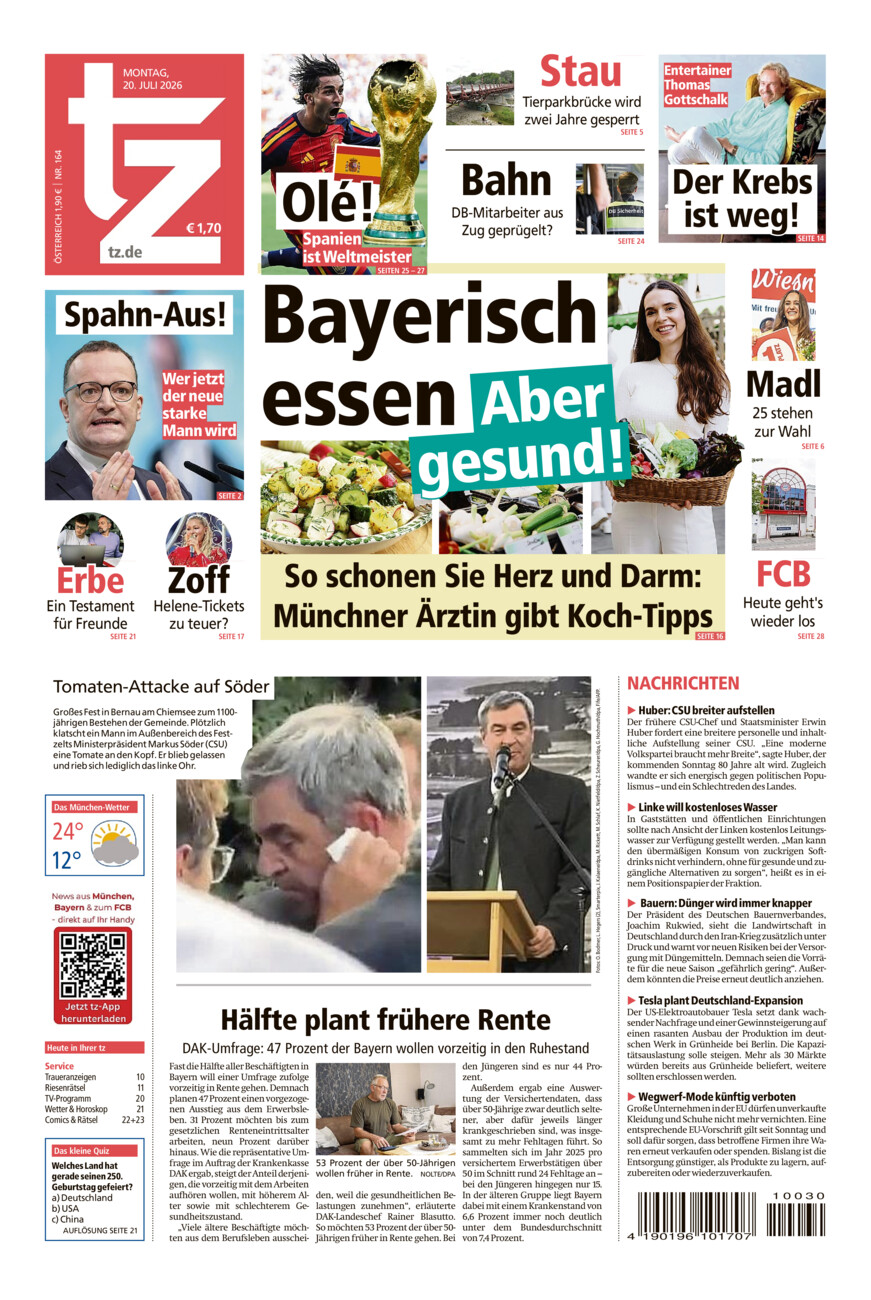 tz vom Montag, 20.07.2026