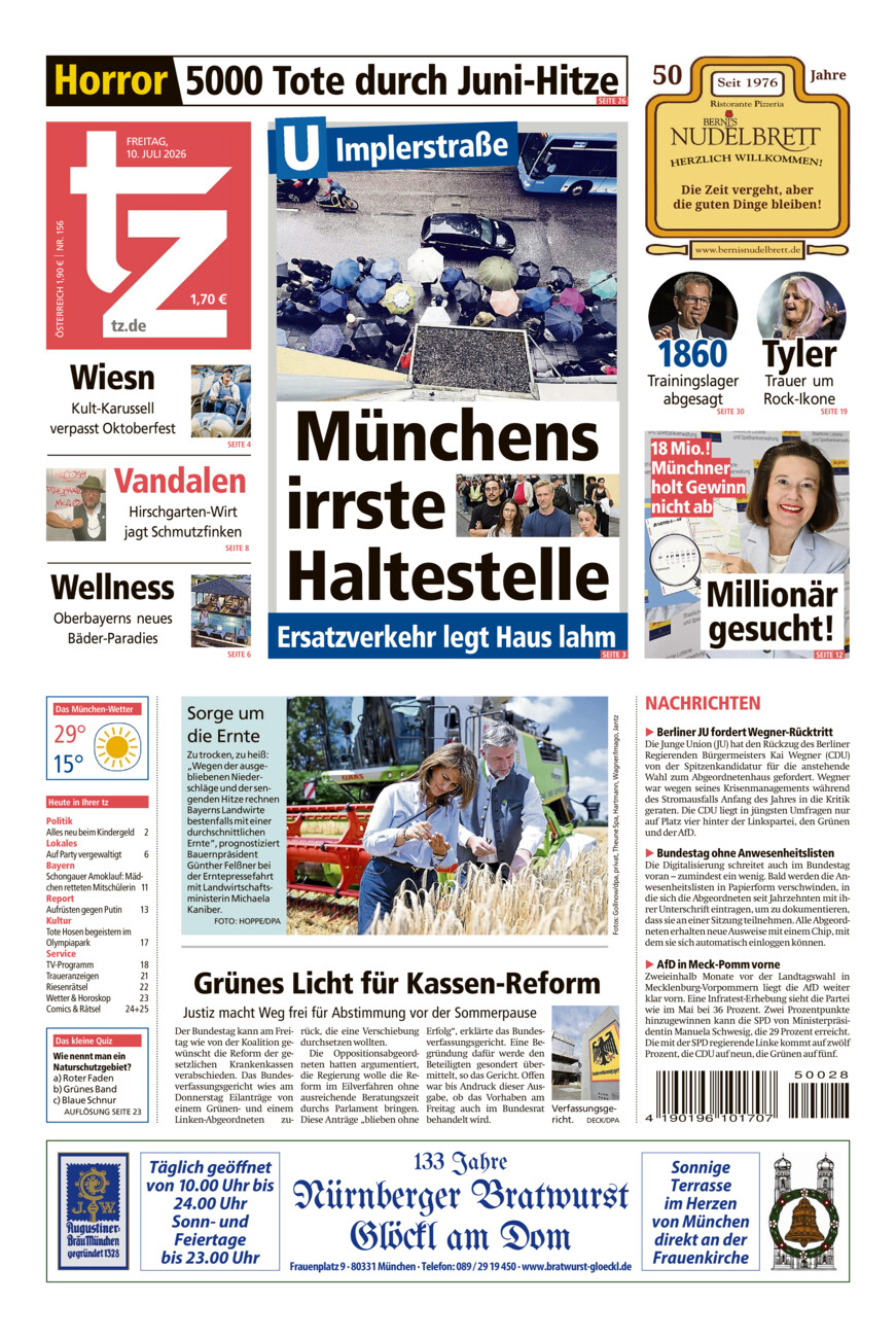 tz vom Freitag, 10.07.2026