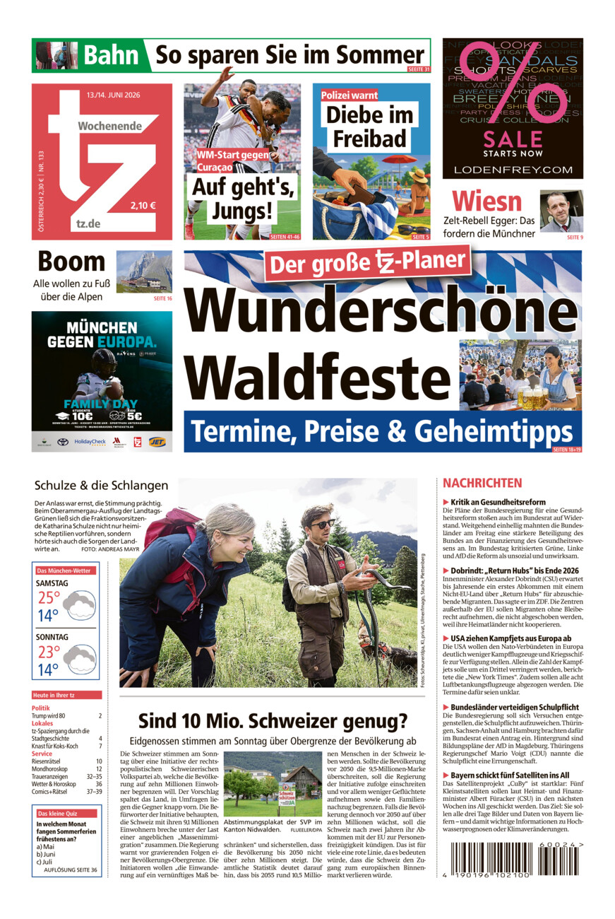 tz vom Samstag, 13.06.2026