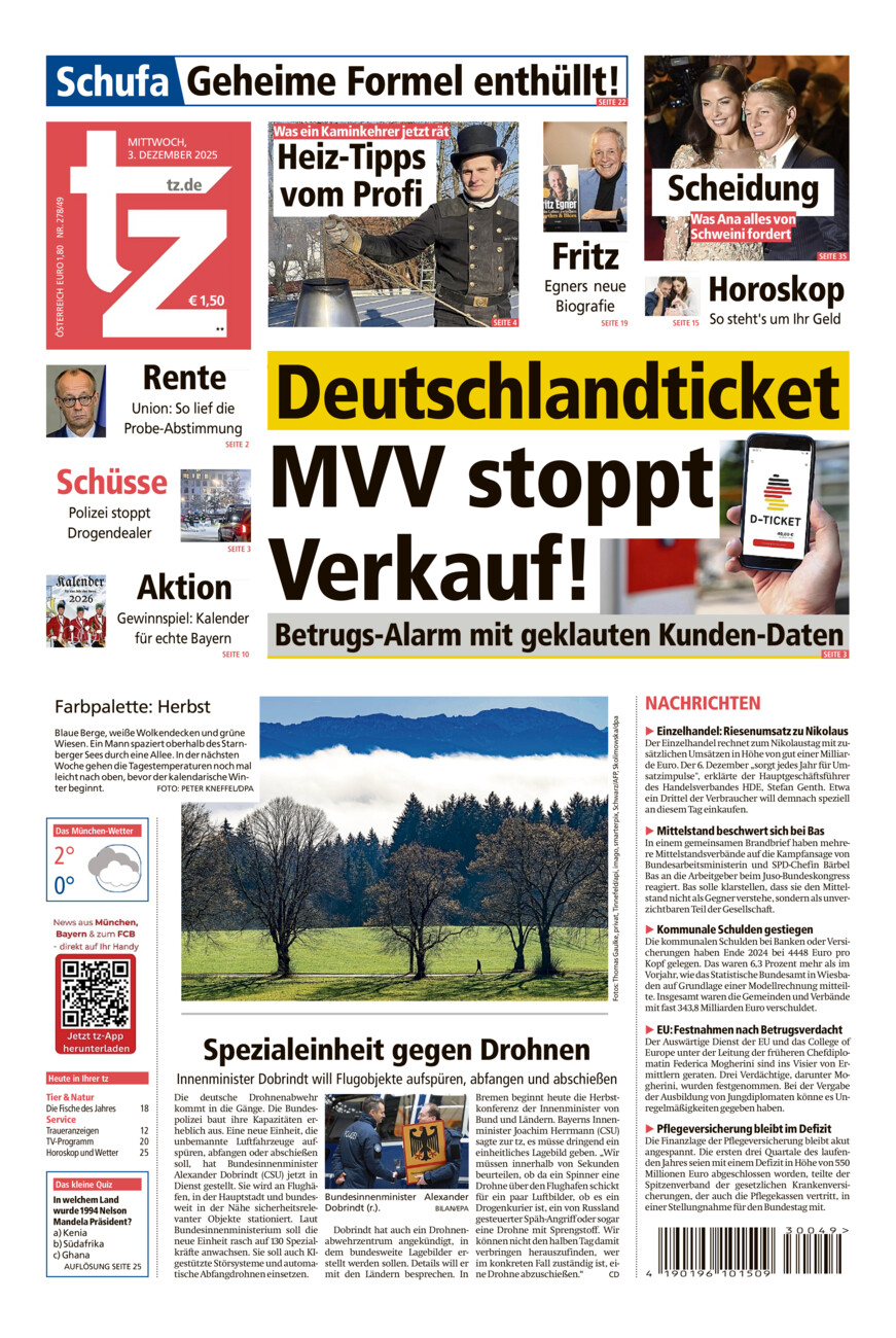 tz vom Mittwoch, 03.12.2025
