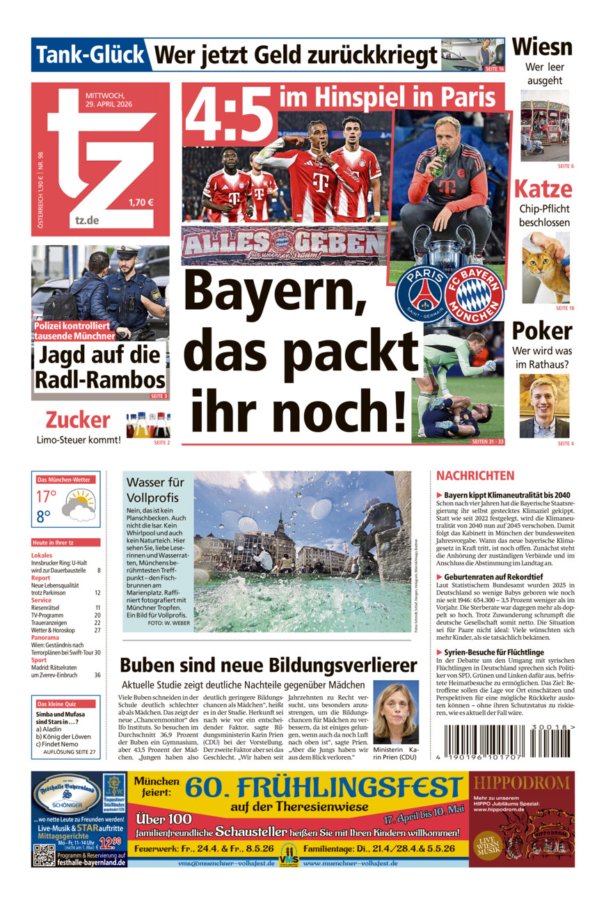 tz vom Mittwoch, 29.04.2026