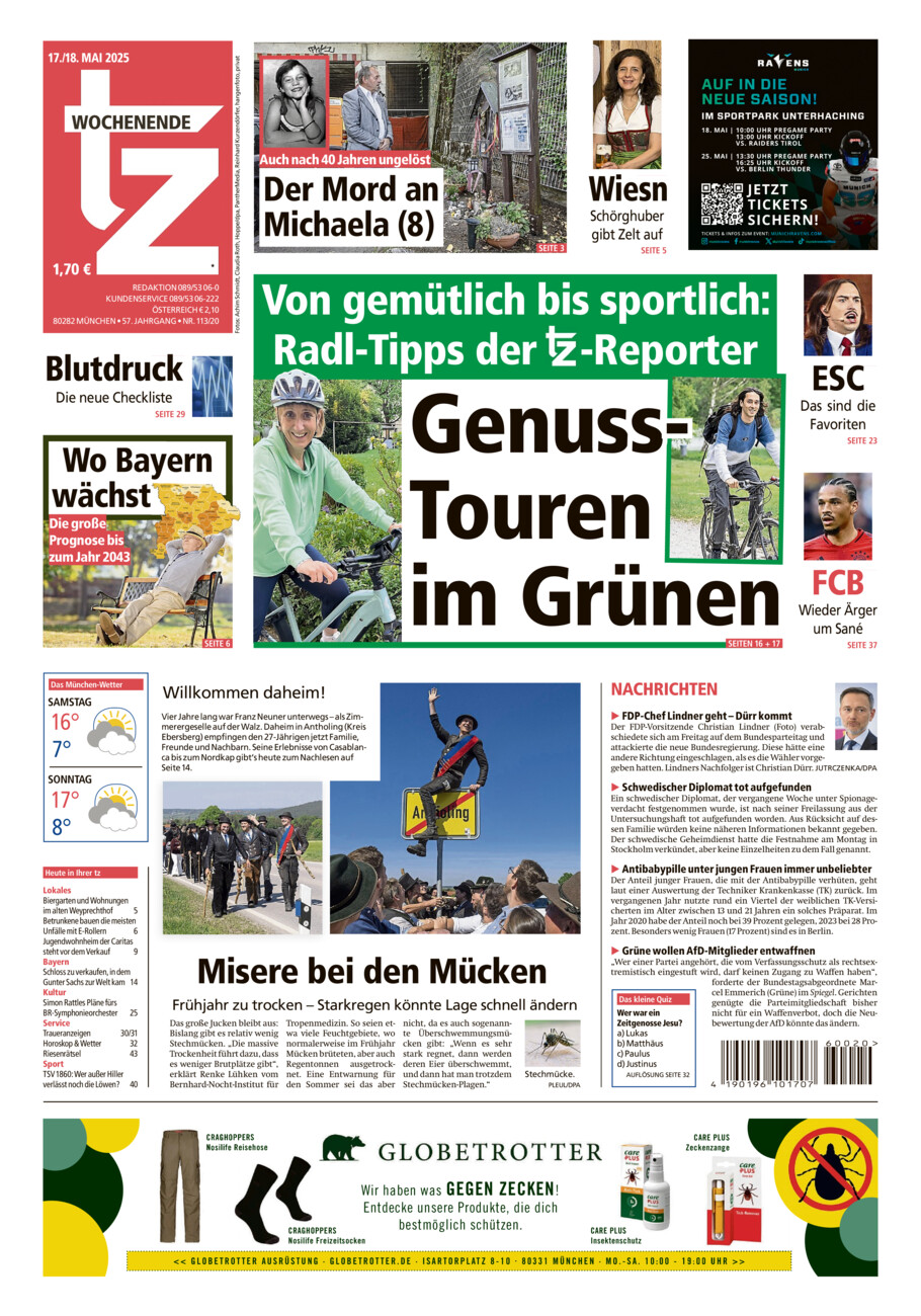 tz vom Samstag, 17.05.2025