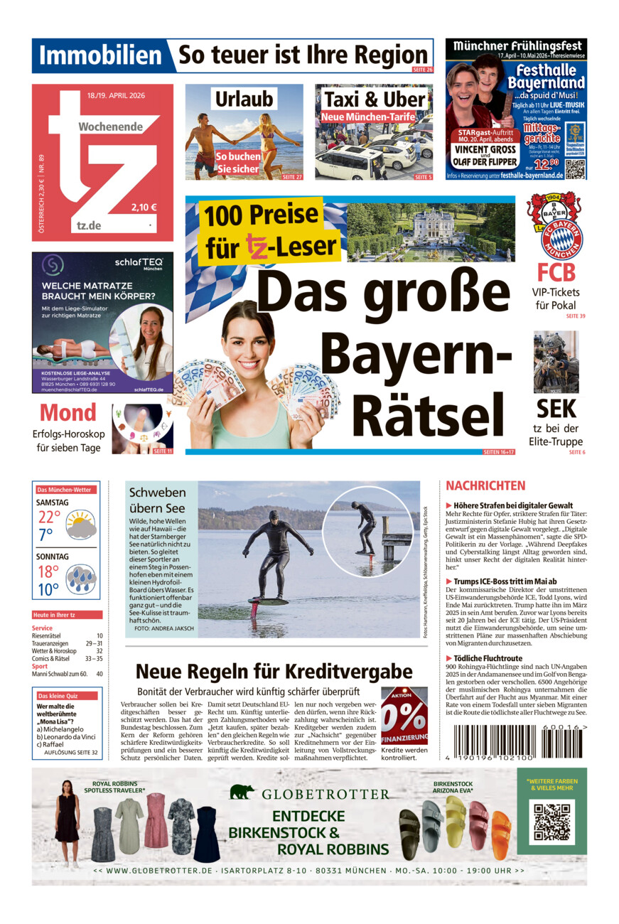 tz vom Samstag, 18.04.2026