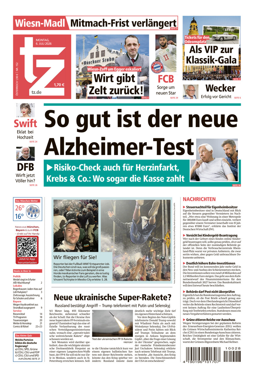 tz vom Montag, 06.07.2026