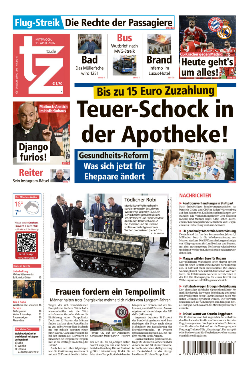tz vom Mittwoch, 15.04.2026