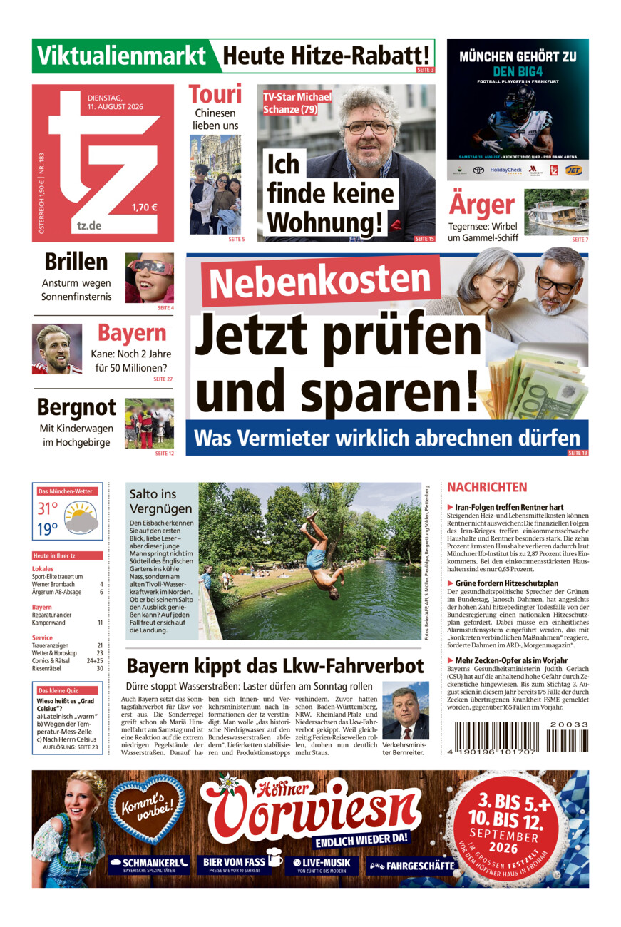 tz vom Dienstag, 11.08.2026