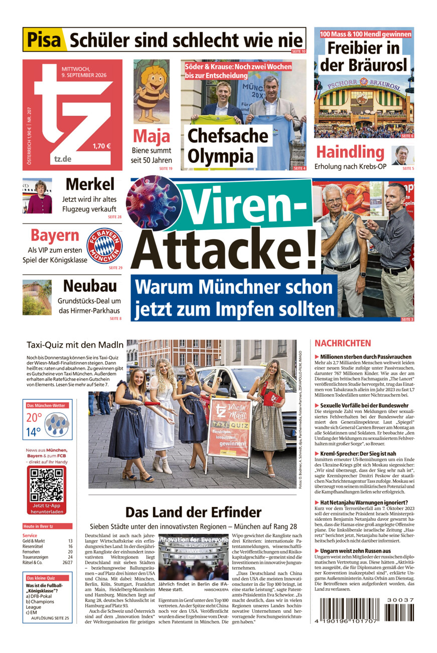 tz vom Mittwoch, 09.09.2026