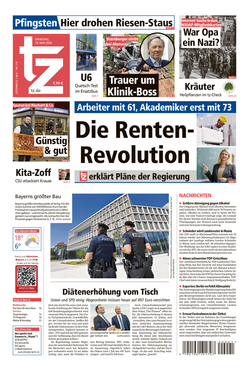 tz vom Dienstag, 19.05.2026