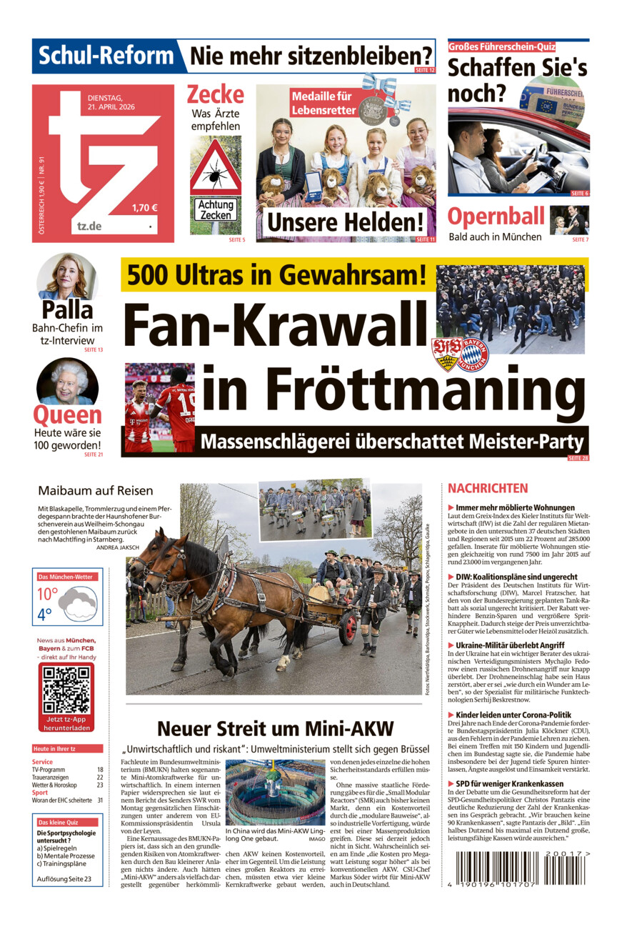 tz vom Dienstag, 21.04.2026