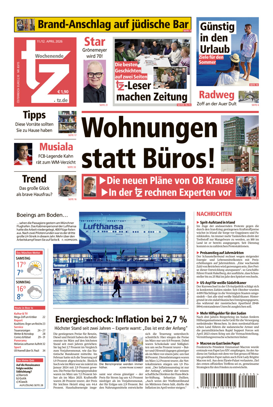 tz vom Samstag, 11.04.2026