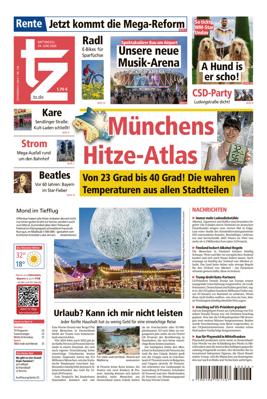 tz vom Mittwoch, 24.06.2026