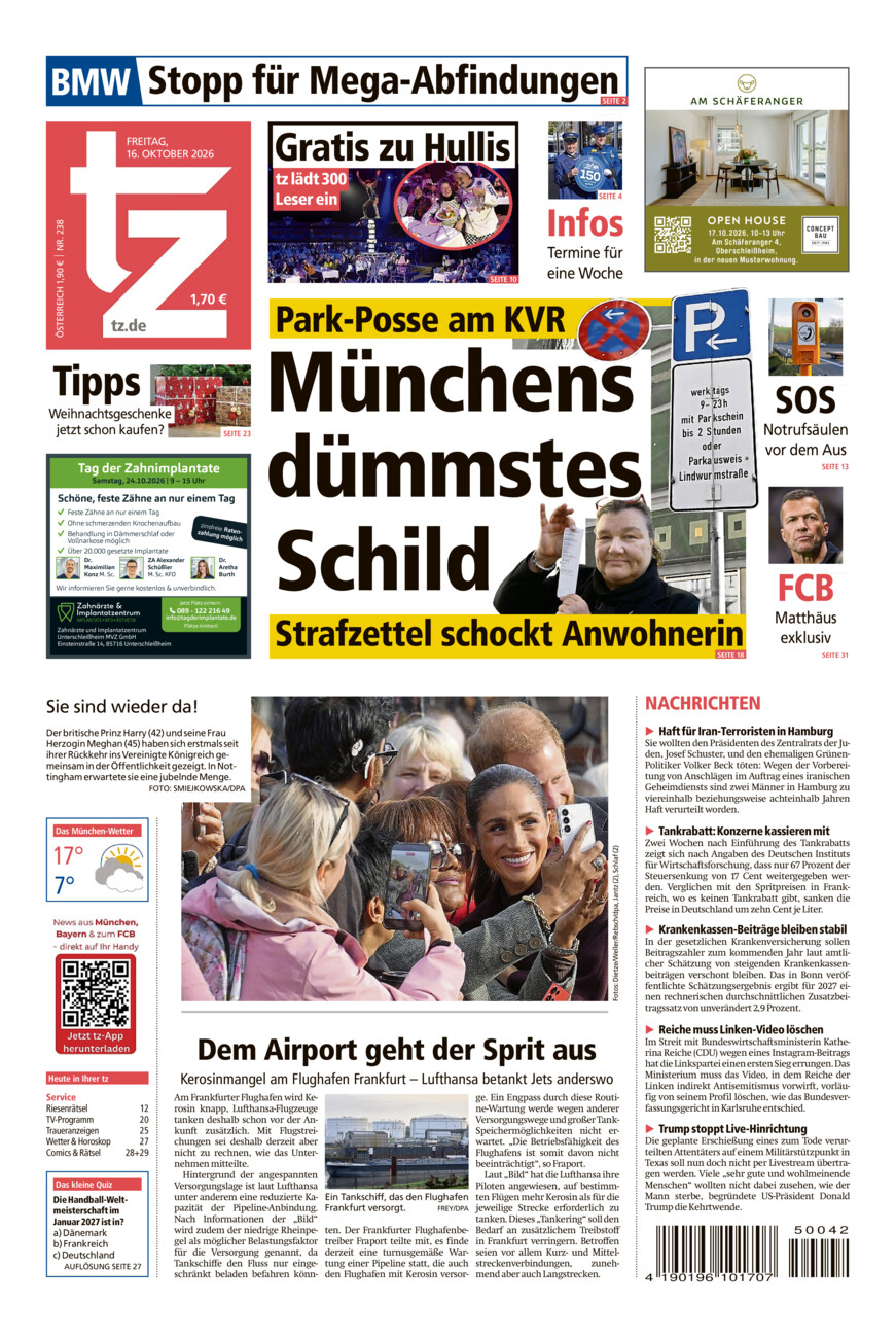 tz vom Freitag, 16.10.2026