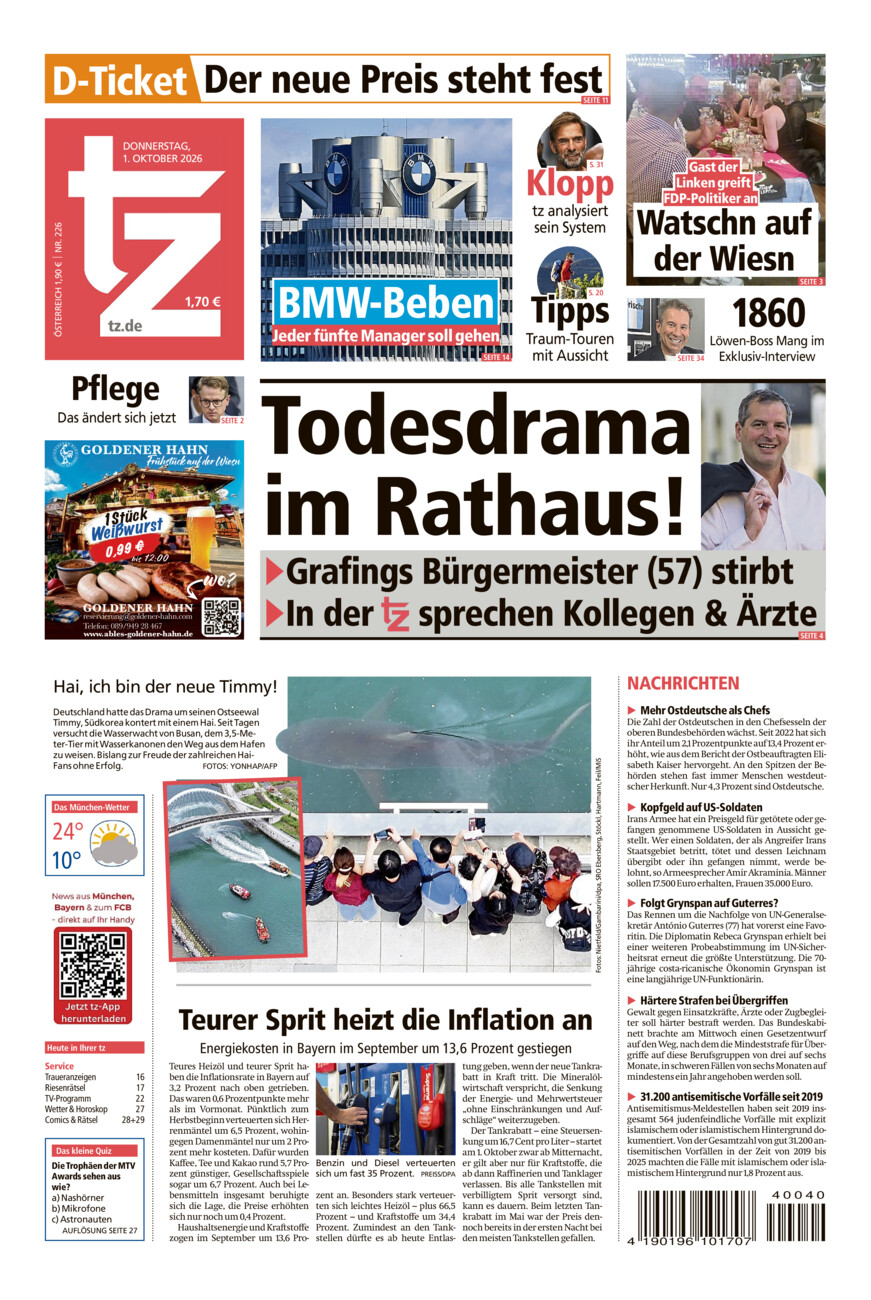 tz vom Donnerstag, 01.10.2026