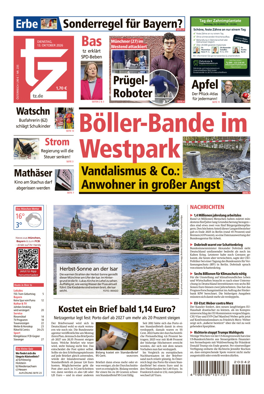 tz vom Dienstag, 13.10.2026