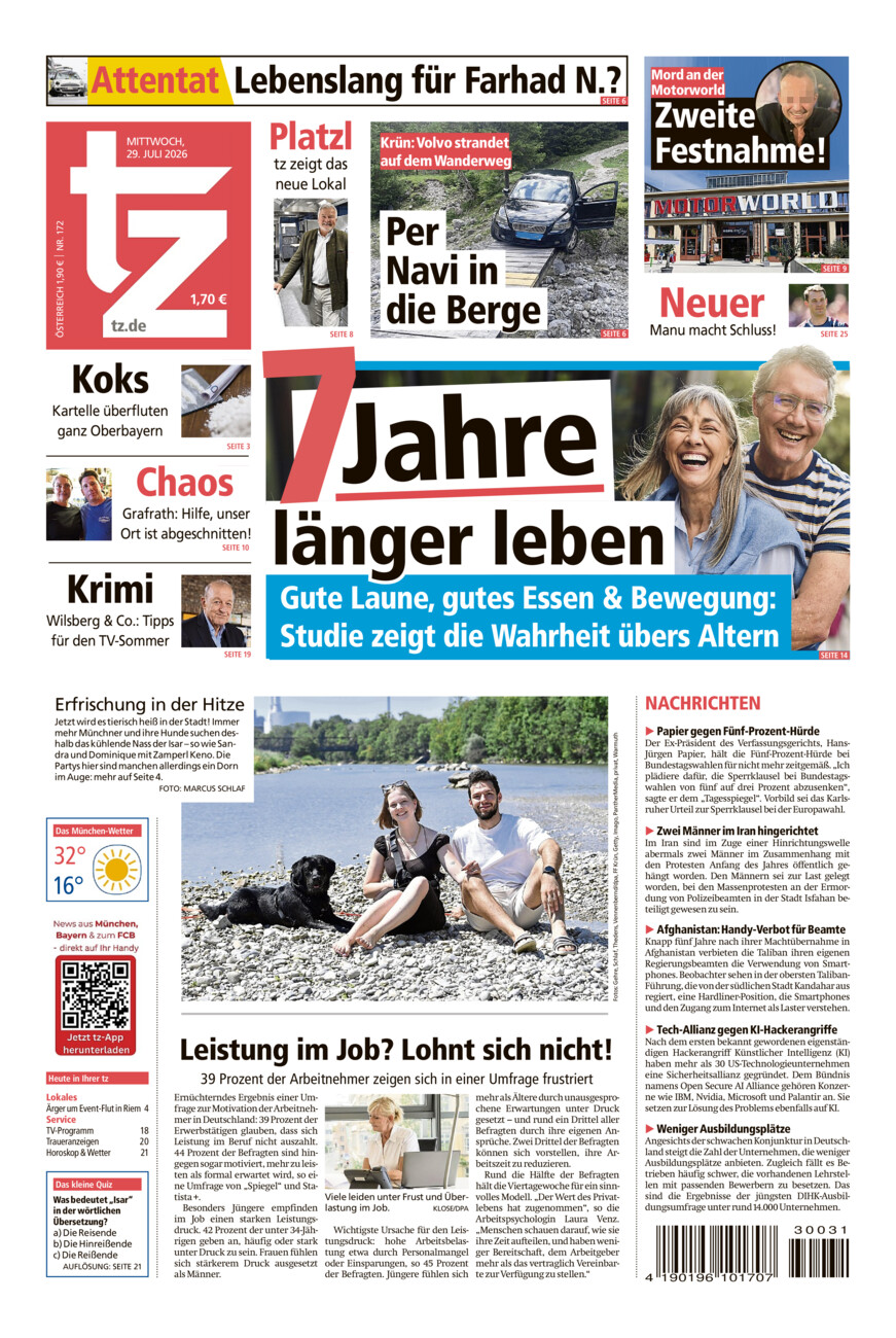 tz vom Mittwoch, 29.07.2026