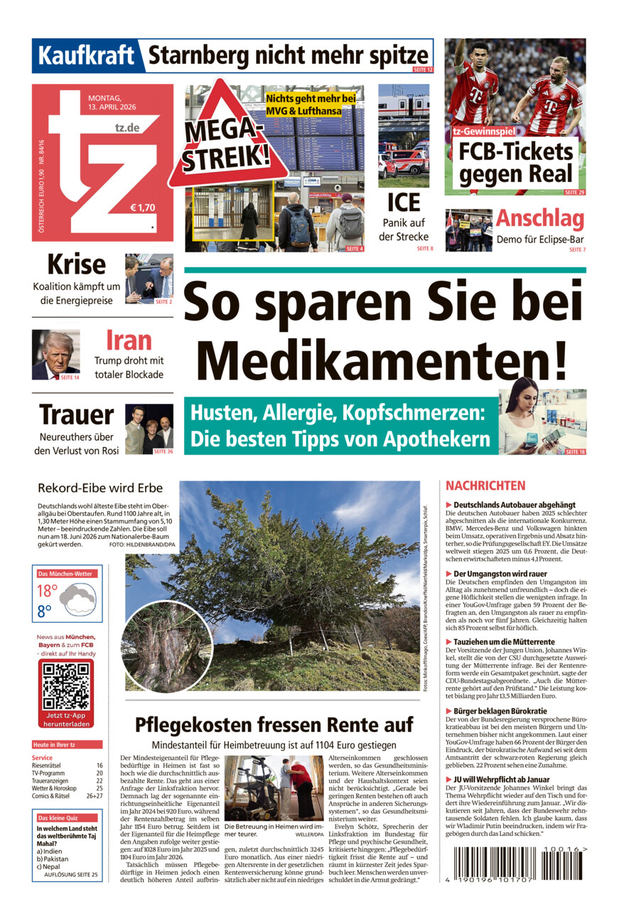 tz vom Montag, 13.04.2026