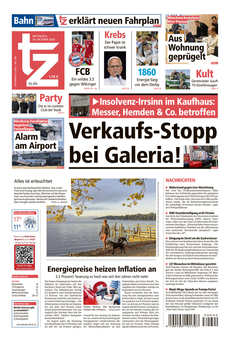tz vom Mittwoch, 14.10.2026