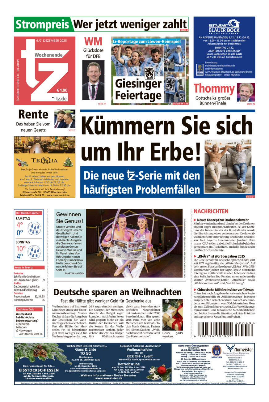 tz vom Samstag, 06.12.2025