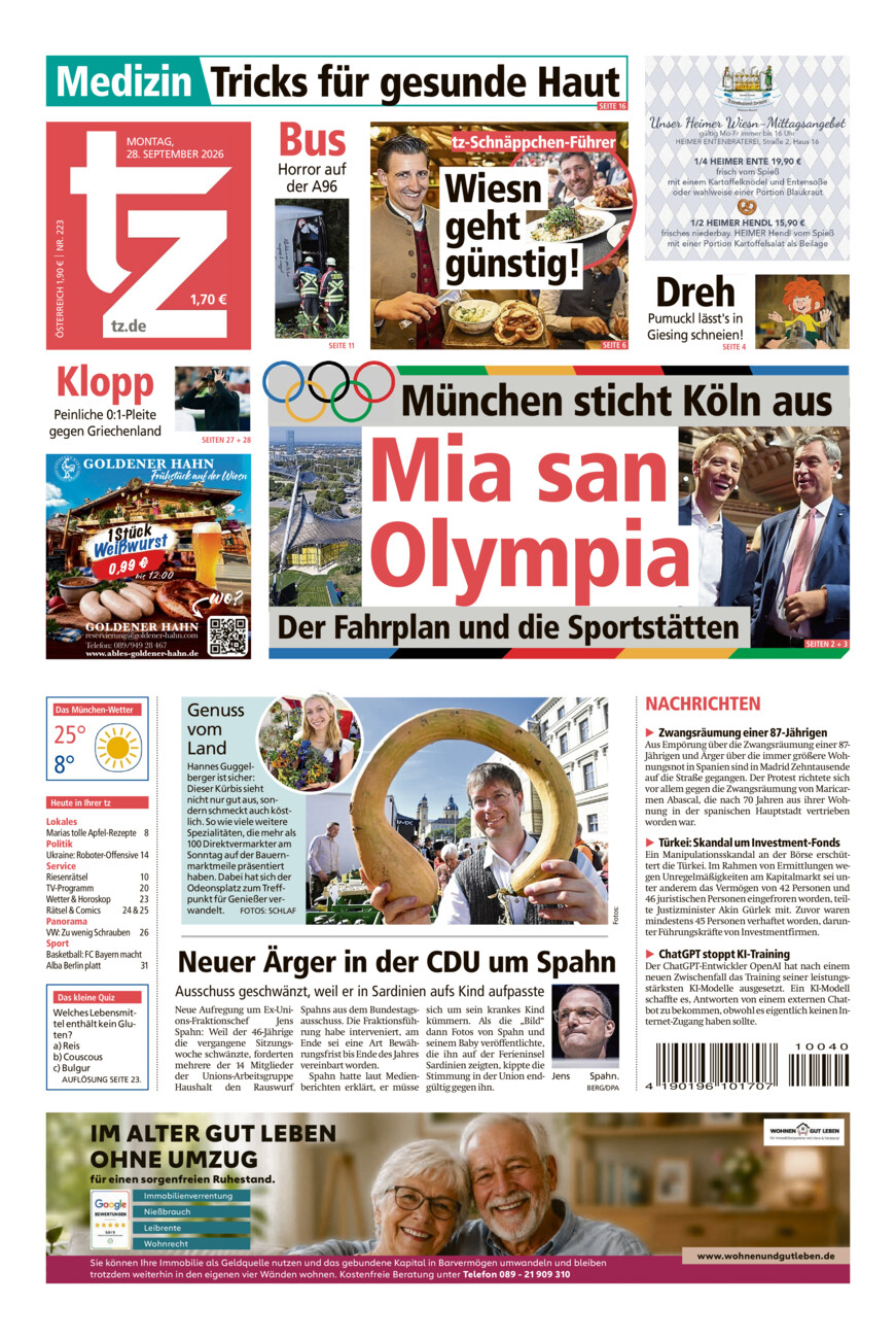 tz vom Montag, 28.09.2026