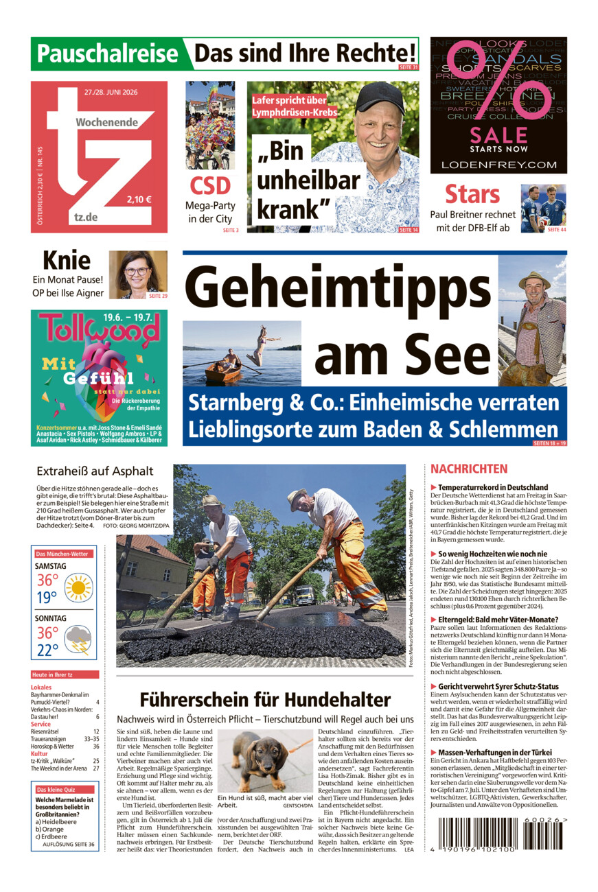 tz vom Samstag, 27.06.2026